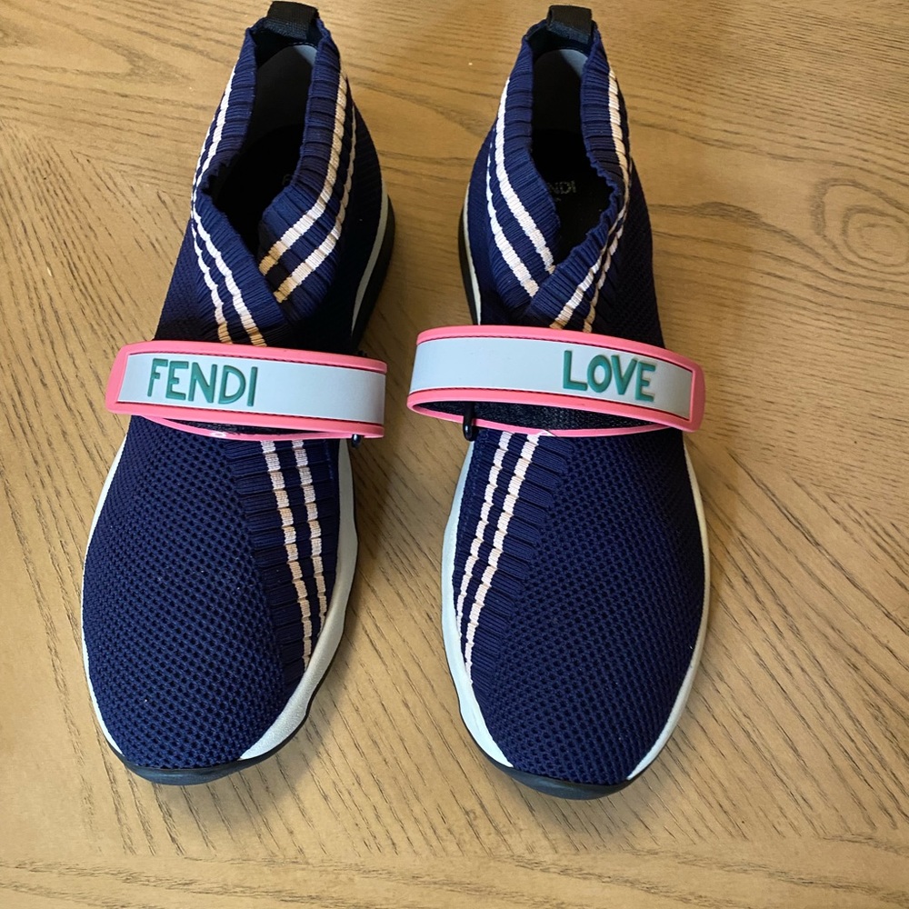 ❤️ Authentic Fendi Knit Sock Rockoko Sneakers